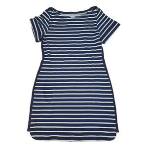 Tommy Bahama Striped Dress Cover Up Blue White Nautical Laces Stretch Small